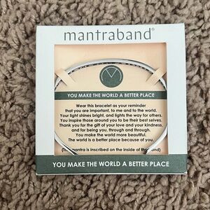 NWT Mantraband Bracelet “You Make The World A Better Place”